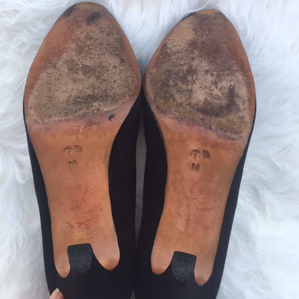 Vintage suede and leather heels - Picture 9 of 15